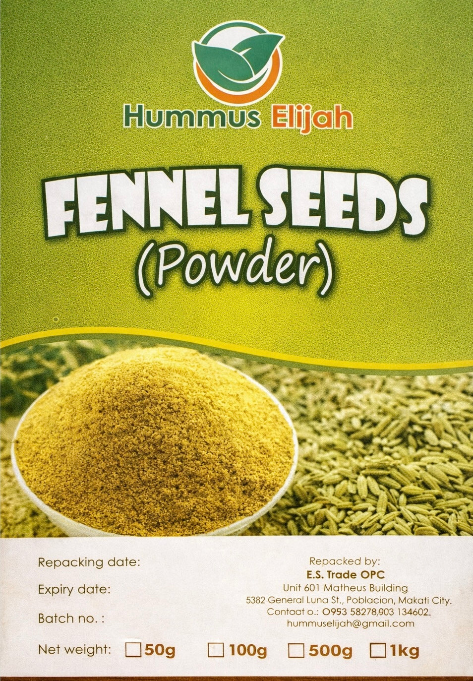 Fennel Powder (Ground Fennel Seeds)
