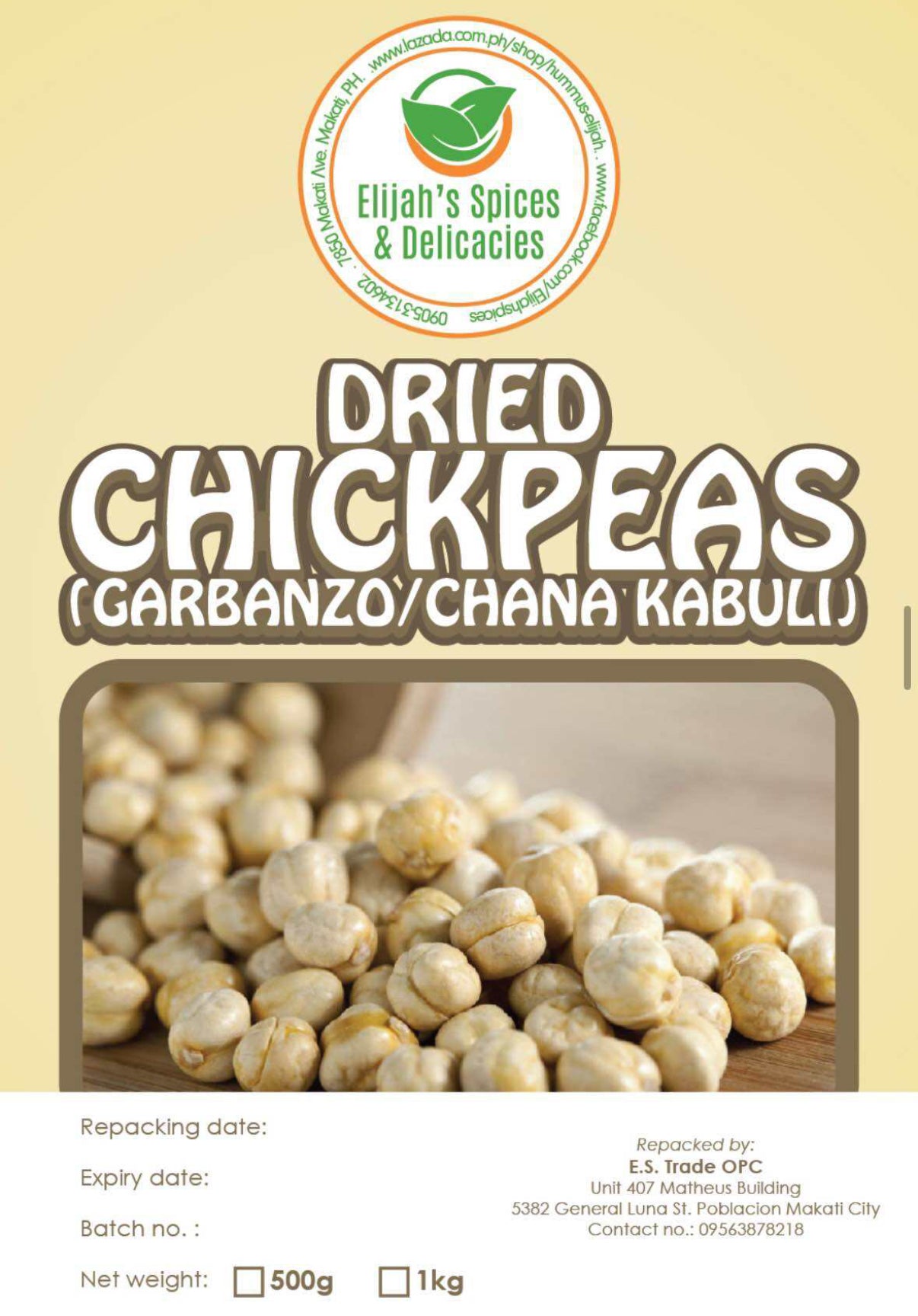 Chickpeas (Garbanzo) (12mm Large)