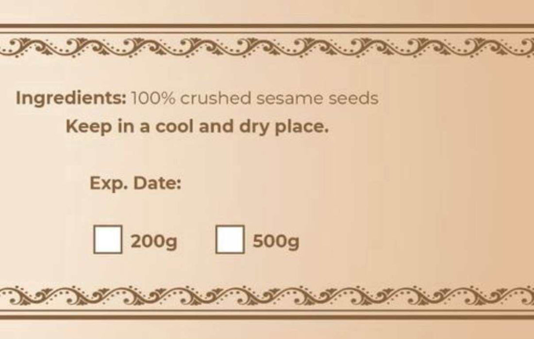 Sesame Tahini -100% Crushed Sesame
