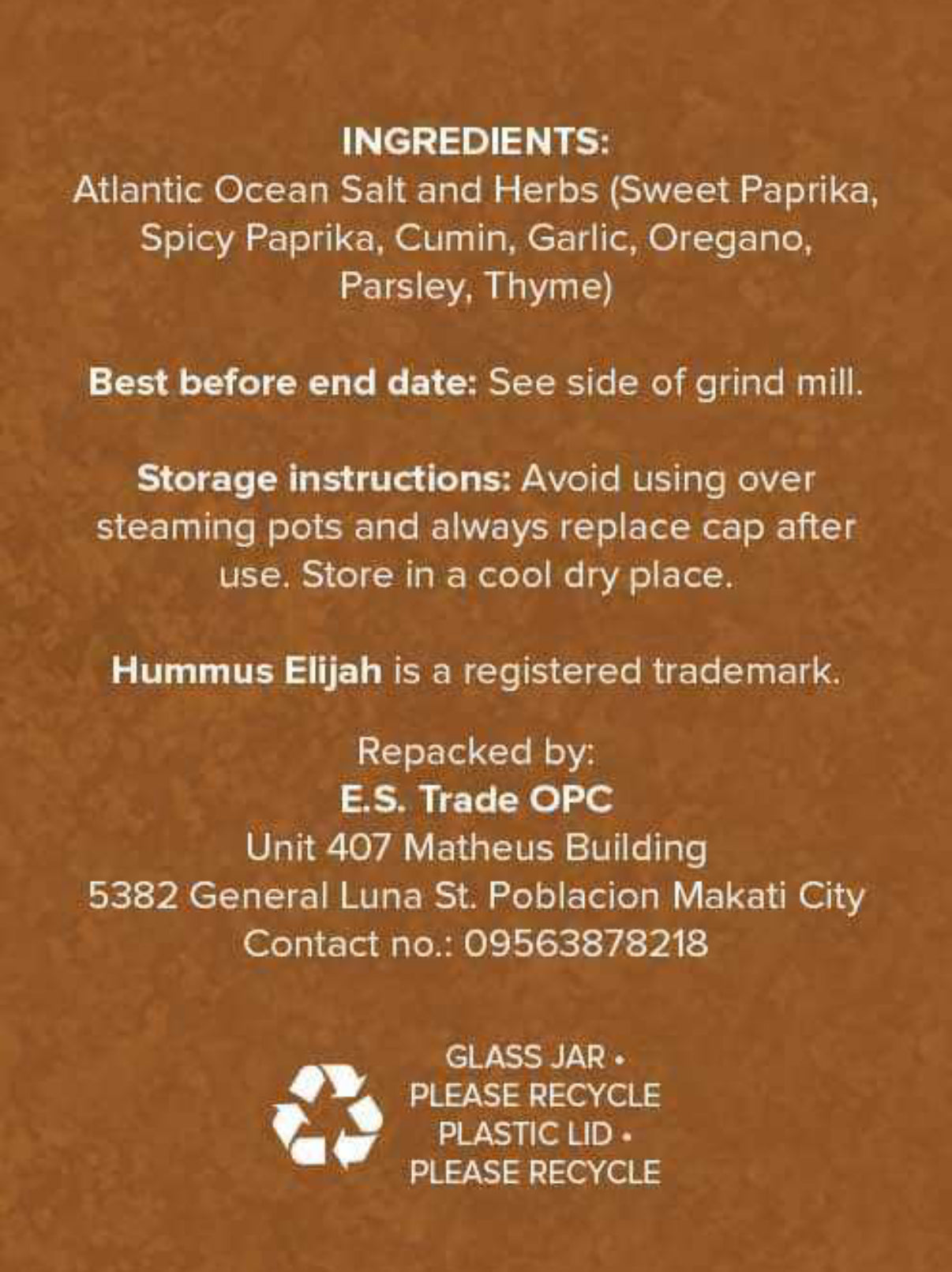 Mexican Style Seasoned Salt Blend (with adjustable Grinder)