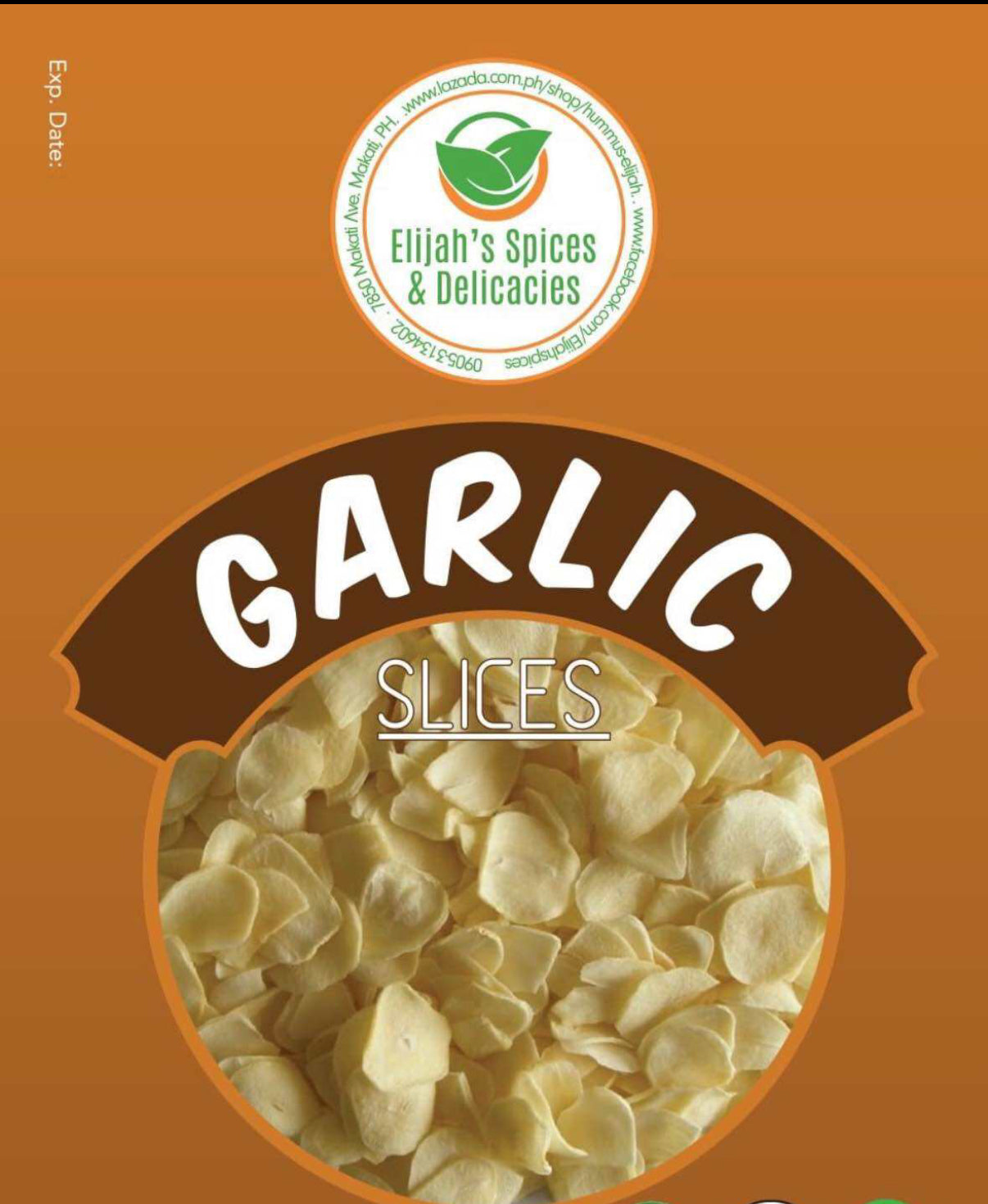 Dried Garlic Slices (Dried, Not Fried).