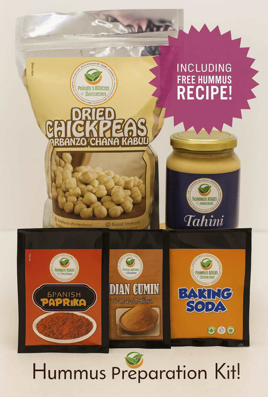 Hummus Preparation Kit! (For making Delicious Hummus at Home) with Free Recipe!