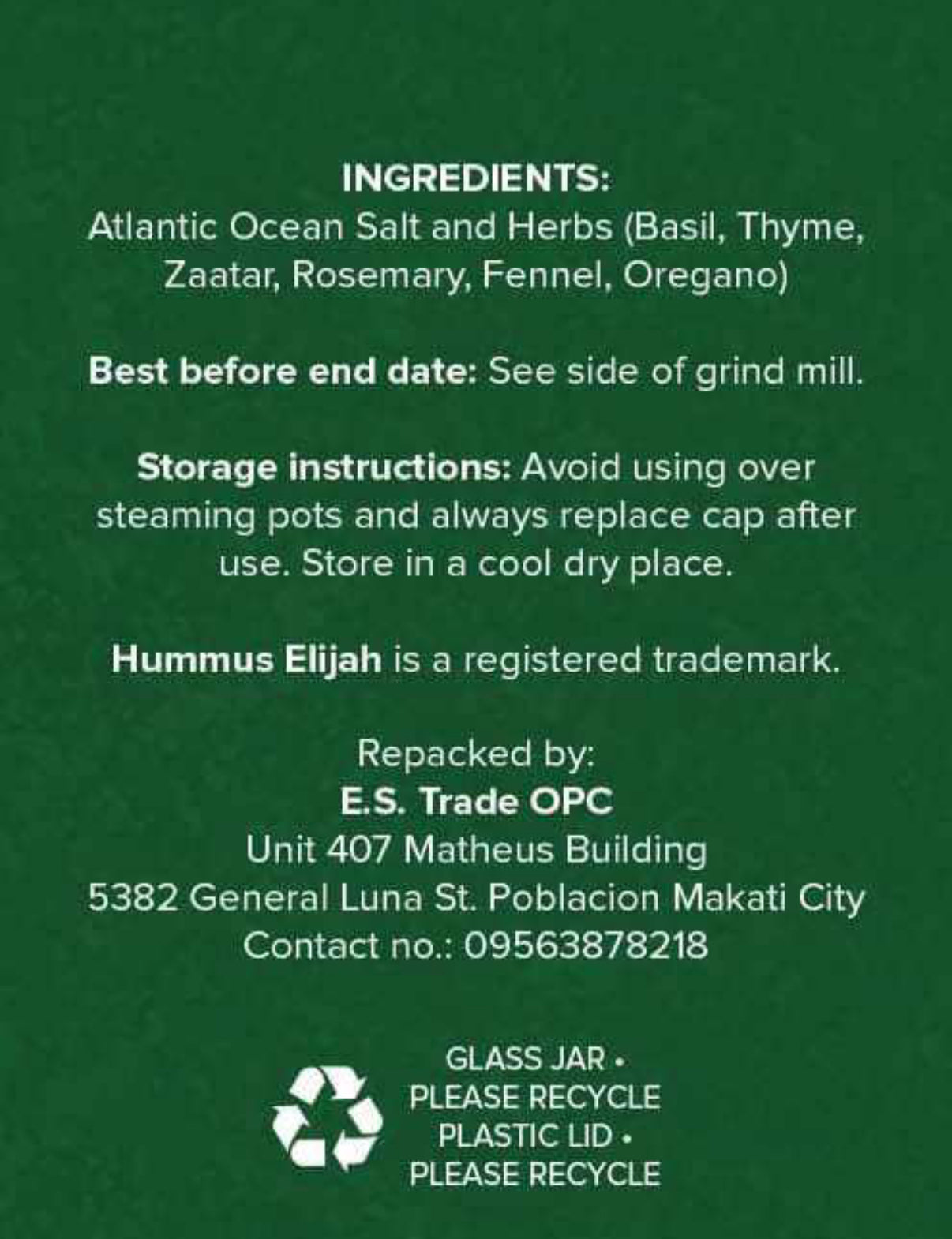 Philadelphia Style Seasoned Salt Blend (with adjustable Grinder)