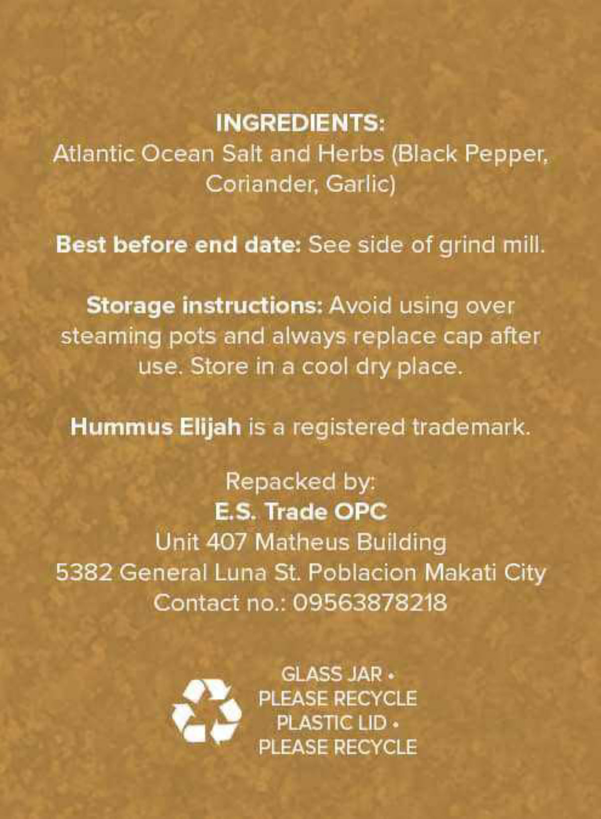 Montreal Style Seasoned Salt Blend (with adjustable Grinder)